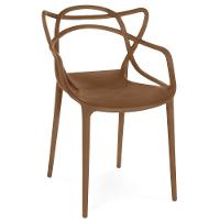 Kit 8 Cadeiras De Jantar Allegra Prática Empilhável - Marrom - 3