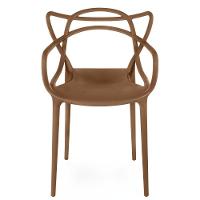 Kit 8 Cadeiras De Jantar Allegra Prática Empilhável - Marrom