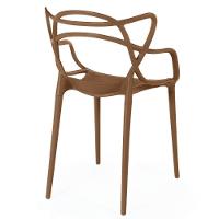 Kit 8 Cadeiras De Jantar Allegra Prática Empilhável - Marrom - 6