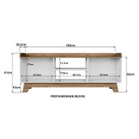 Rack Para Tv Até 65'' Com 2 Portas 150cm John - Branco