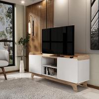 Rack Para Tv Até 65'' Com 2 Portas 150cm John - Branco - 6