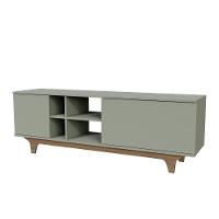 Rack Para Tv Até 65'' Com 2 Portas E Nichos 160cm Lars - Verde - 1
