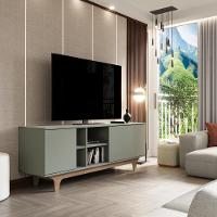 Rack Para Tv Até 65'' Com 2 Portas E Nichos 160cm Lars - Verde - 2