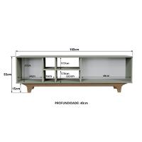 Rack Para Tv Até 65'' Com 2 Portas E Nichos 160cm Lars - Verde - 3