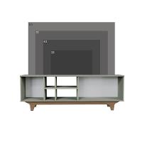 Rack Para Tv Até 65'' Com 2 Portas E Nichos 160cm Lars - Verde - 6