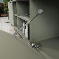 Rack Para Tv Até 65'' Com 2 Portas E Nichos 160cm Lars - Verde - 7