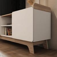 Rack Para Tv Até 75'' Com 3 Portas 200cm John - Branco - 7