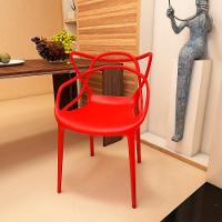 Kit 20 Cadeiras De Jantar Allegra Design Empilhável - Vermelho - 2