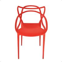 Kit 20 Cadeiras De Jantar Allegra Design Empilhável - Vermelho