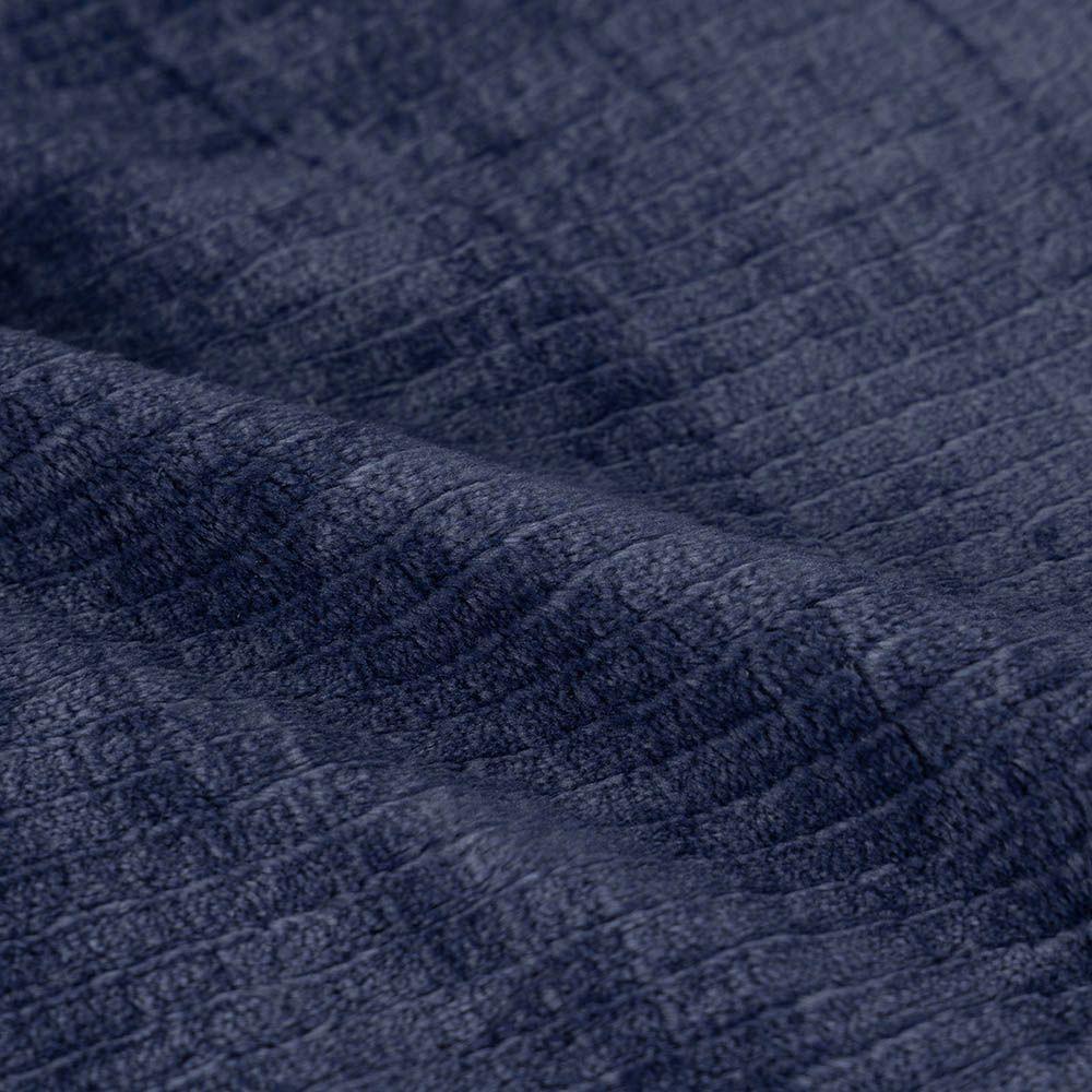 Cobertor Manta Deluxe 1 Peça Casal Queen Toque Suave Flannel - Azul Noturno - 100% Poliéster - 2