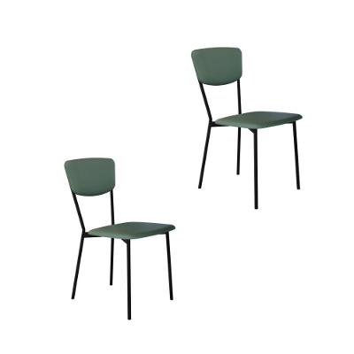 Cadeira Vintage Retrô Fixa C-4 Pés 425 X 505 X 830 Mm C-2 Un. Cn.urano Vd.salvia Cn.urano Verde Sálvia