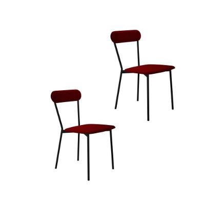 Cadeira Vintage Emília Fixa C-4 Pes 450 X 505 X 810 Mm C-2 Un.cy.vml.vin Vermelho Vinho City