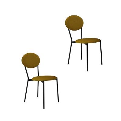 Cadeira Vintage Elipse Fixa C-4 Pes 430 X 535 X 860 Mm C-2 Un. Cy Mostarda Mostarda City