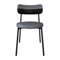 Cadeira Kyta Fixa C-4 Pés 50 X 44,7 X 83,8 Cm. Corriente Cinza-courino Preto Corriente Cinza-courino Preto