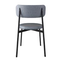 Cadeira Kyta Fixa C-4 Pés 50 X 44,7 X 83,8 Cm. Corriente Cinza-courino Preto Corriente Cinza-courino Preto - 5