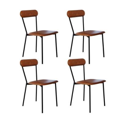 Cadeira Vintage Emília Fixa C-4 Pes 450 X 505 X 810 Mm C-4 Un.cn.caramelo Courino Caramelo