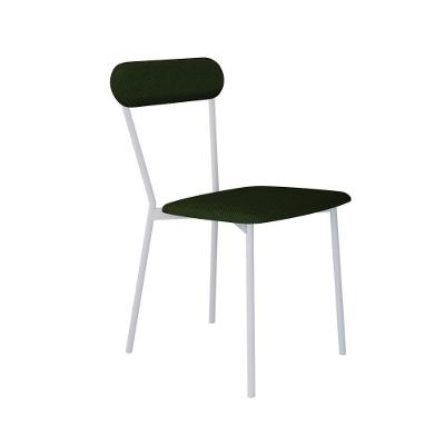 Cadeira Vintage Emília Fixa C-4 Pes 450 X 505 X 810 Mm C-1 Un. Pés Brancos. Cy.vd.msg Verde Musgo City