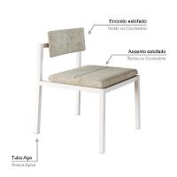 Cadeira Noah Encosto Anatômico Pés Brancos. Lautrec Off White Lautrec Off White - 2