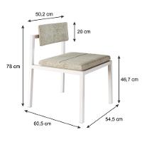 Cadeira Noah Encosto Anatômico Pés Brancos. Lautrec Off White Lautrec Off White - 6