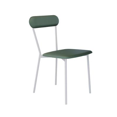 Cadeira Vintage Emília Fixa C-4 Pes 450 X 505 X 810 Mm C-1 Un. Pés Brancos. Cn.urano Vd.salvia Cn.urano Verde Sálvia