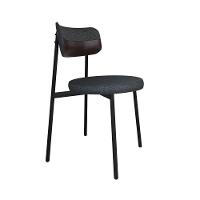 Cadeira Kyta Fixa C-4 Pés 50 X 44,7 X 83,8 Cm. Corriente Grafite-courino Café Corriente Grafite-courino Café - 1