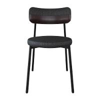 Cadeira Kyta Fixa C-4 Pés 50 X 44,7 X 83,8 Cm. Corriente Grafite-courino Café Corriente Grafite-courino Café