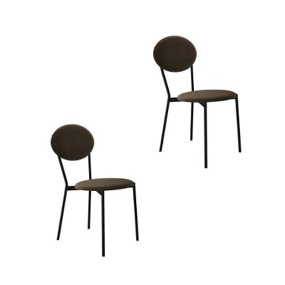 Cadeira Vintage Elipse Fixa C-4 Pes 430 X 535 X 860 Mm C-2 Un. Vld.sand Veludo Sand
