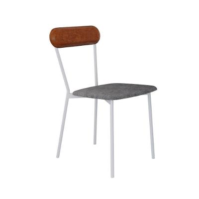 Cadeira Vintage Emília Fixa C-4 Pes 450 X 505 X 810 Mm C-1 Un. Pés Brancos. Cy.nev.pta-cn.cml Névoa Pta-cn.caramelo