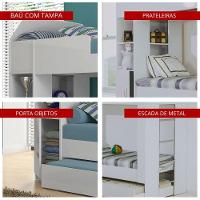 Beliche Ditália Cama Auxiliar Com Colchões + Kit Luz Cm-15 Branco - 8