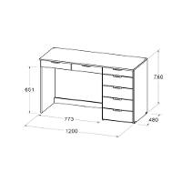 Mesa De Escritório Ditália 7 Gavetas Pe-90 - 3