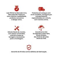 Beliche Ditália Cama Auxiliar Com Colchões + Kit Luz Cm-15 Preto - 9