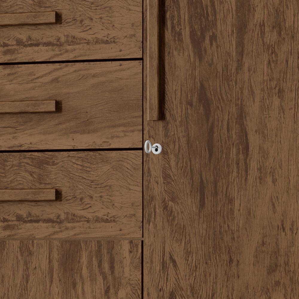 Guarda Roupa Casal 151 Cm 6 Portas 3 Gavetas 10020 Vlr Imbuia - 4