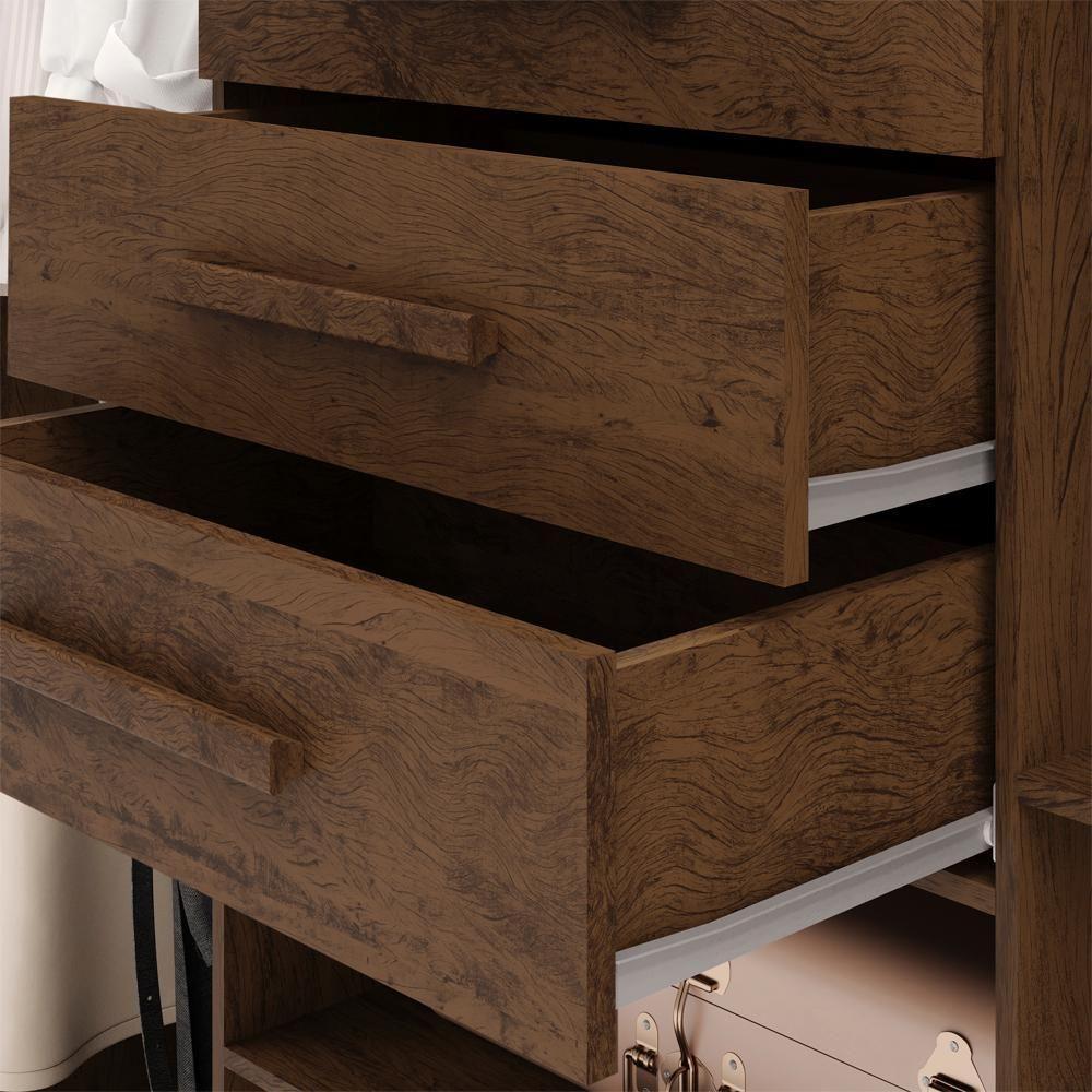 Guarda Roupa Casal 151 Cm 6 Portas 3 Gavetas 10020 Vlr Imbuia - 6