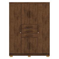 Guarda Roupa Casal 151 Cm 6 Portas 3 Gavetas 10020 Vlr Imbuia - 1