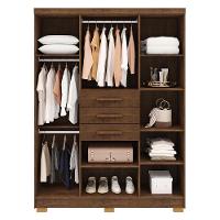 Guarda Roupa Casal 151 Cm 6 Portas 3 Gavetas 10020 Vlr Imbuia - 2