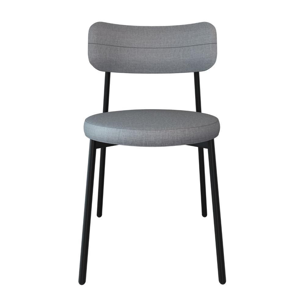 2 Unidades Cadeira Kyta Fixa C-4 Pés 50 X 44,7 X 83,8 Cm. Corriente Cinza Claro Corriente Cinza Claro - 4