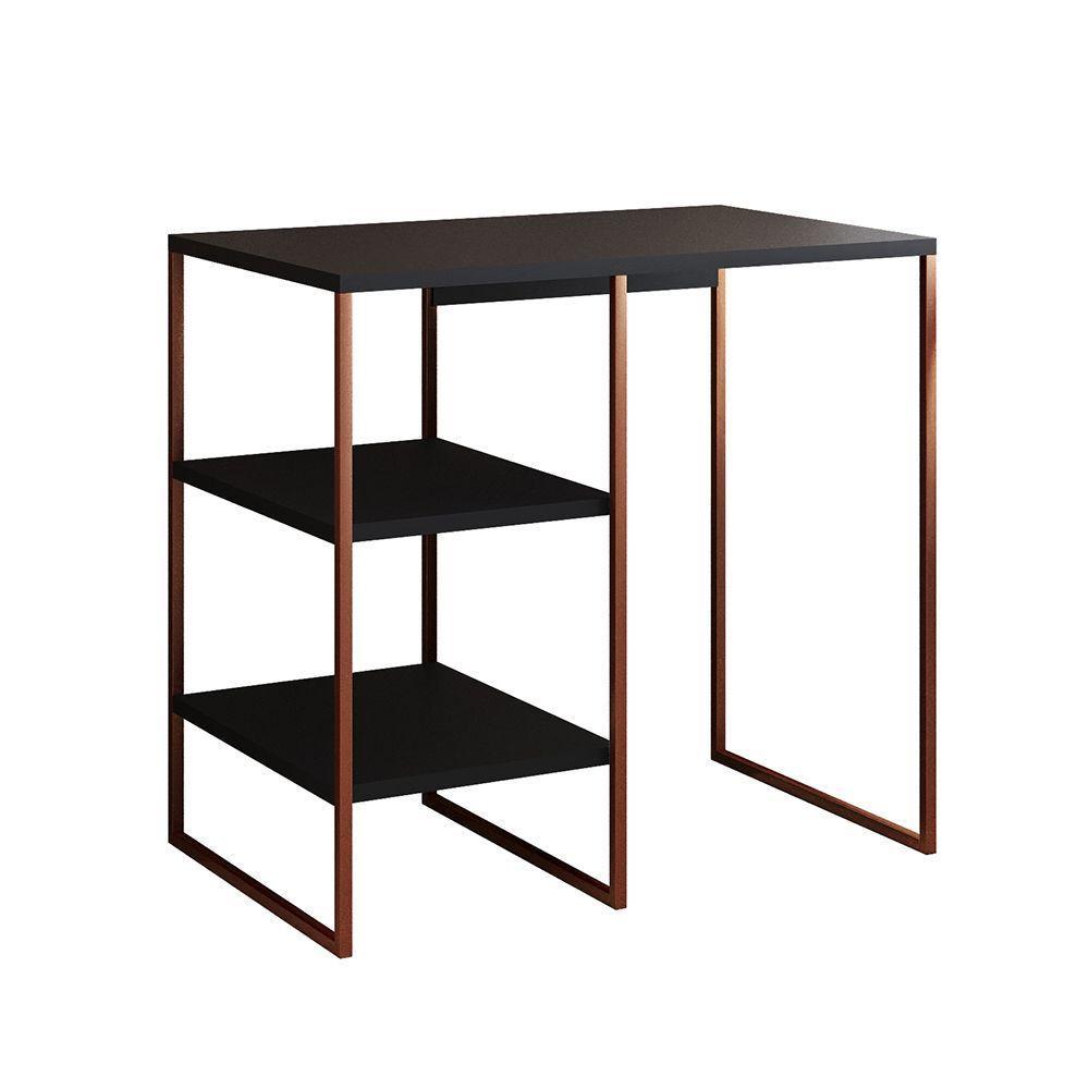 Aparador Adega Industrial Bar Barzinho Bourbon Aço Cobre E Preto 80 Cm - 2