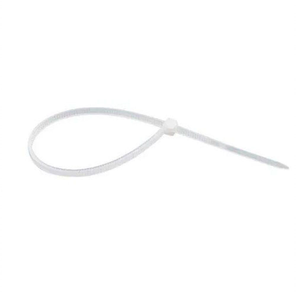 Abracadeira De Nylon 200x2,5mm Branca Com 100un - 1