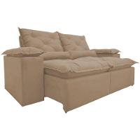 Sofá Retrátil Reclinável Porto Veludo Cappuccino 2 M - 5