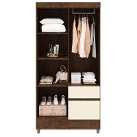 Guarda Roupa 4 Portas Espelho 102 Cm 10090 Vlr Imbuia Champanhe - 2