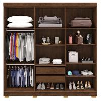 Guarda Roupa Casal 6 Portas 2 Gavetas 218 Cm 10037 Vlr Imbuia - 2