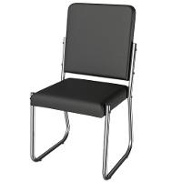 Kit 2 Cadeiras Cromada Sala Jantar 2C139CR Corino Nude Kappesberg Preto - 5