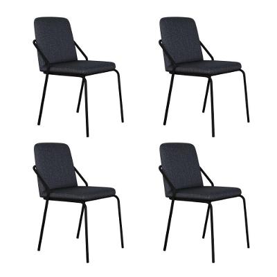Cadeira Bloom Fixa C-4 Pes S-braco 490x580x850 Mm C-4 Un Grafite Corriente Grafite Corriente