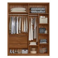 Guarda Roupa Casal 4 Portas 3 Gavetas Attore Nogueira Touch Démobile - 3