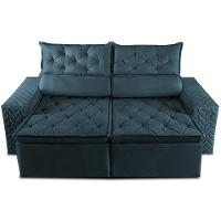 Sofá Retrátil E Reclinável 2,00m Essence Velusoft Petróleo Cama Inbox - 5