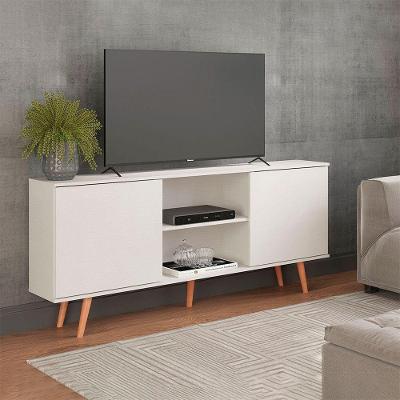Rack Aparador P/ Sala Tv 65 Pol 180 X 79 Cm Mdp Menu Móveis Branco