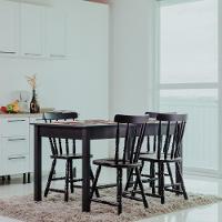 Mesa De Jantar Ditália Com 4 Cadeiras Ja-225 Preto - 2