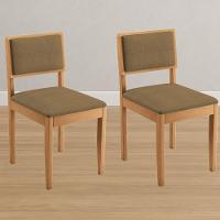 Conjunto 2 Cadeiras Jade 04 Linho Marrom Pés Em Madeira Jcm - 2