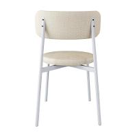 Cadeira Kyta Fixa C-4 Pés 50 X 44,7 X 83,8 Cm Pés Brancos. Corriente Areia-courino Preto Corriente Areia-courino Preto - 5