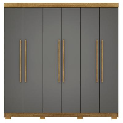 Guarda Roupa Casal 6 Portas 2 Gavetas Nature Alasca MDP 10037